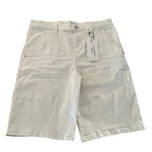 Calvin Klein Off White Loose Fit Big Boys Bermuda Shorts - Size 18 - NWT